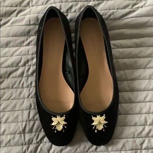 Zara Velvet Loafer Slipons